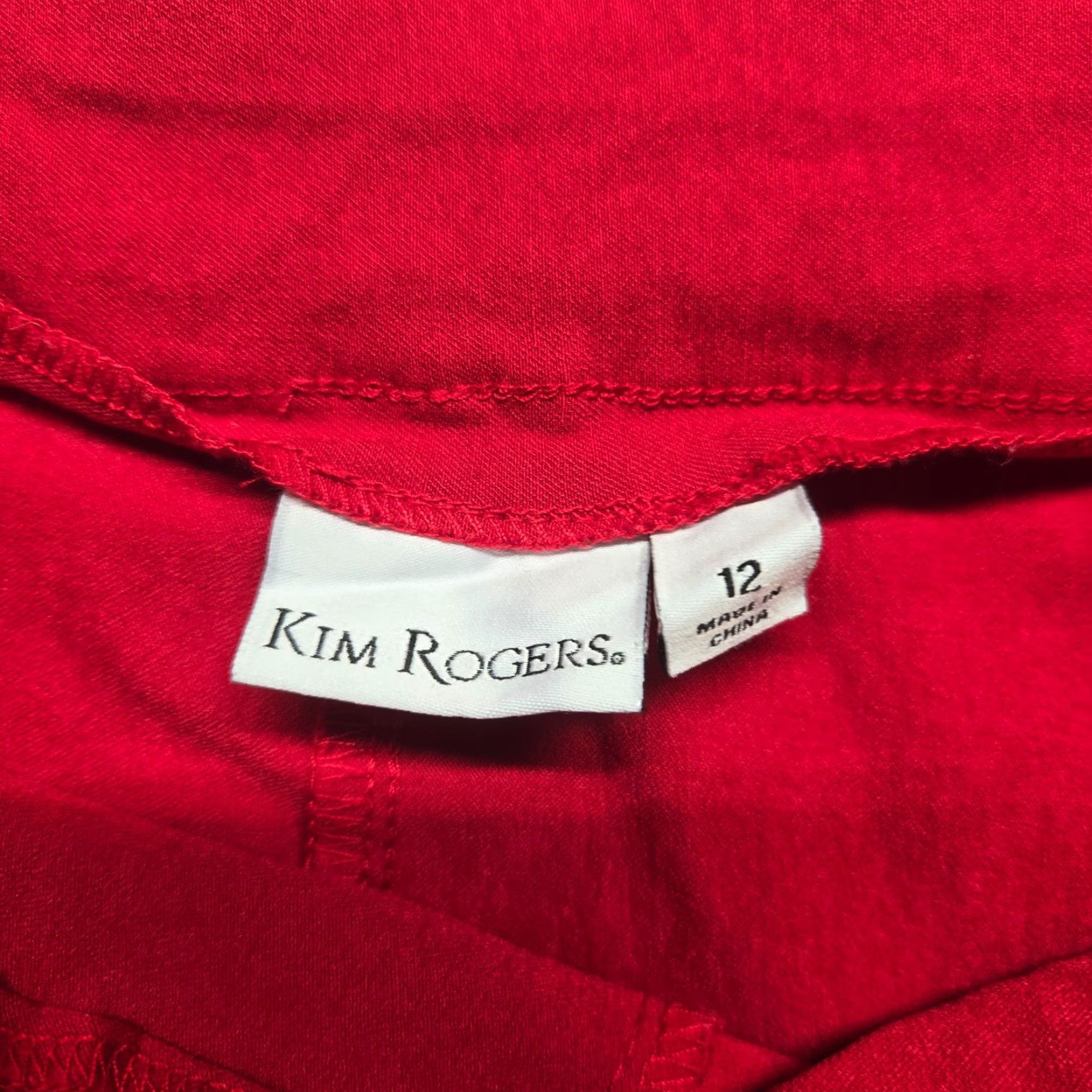 Vintage Kim Rogers Solid Red Midi Skirt Women’s Size 12 Adult Size 34" / US 12 / IT 48 - 2 Thumbnail