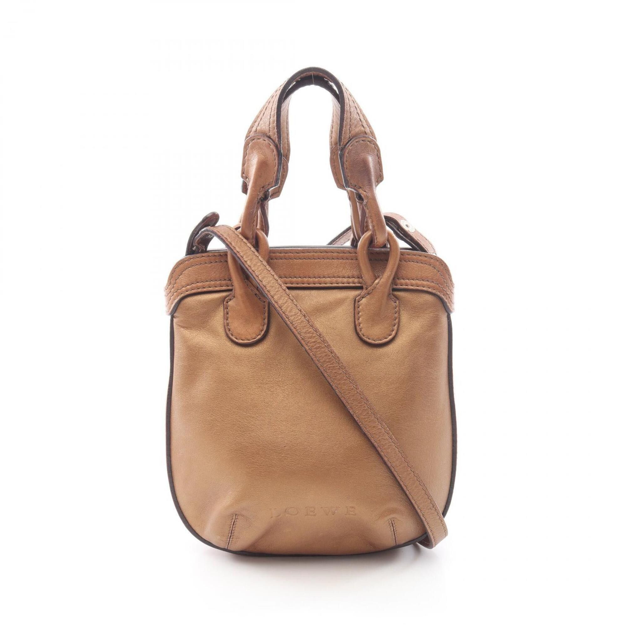 Loewe Loewe Fiesta 2-Way Handbag, Leather, Women's, Brown Size ONE SIZE - 1 Thumbnail