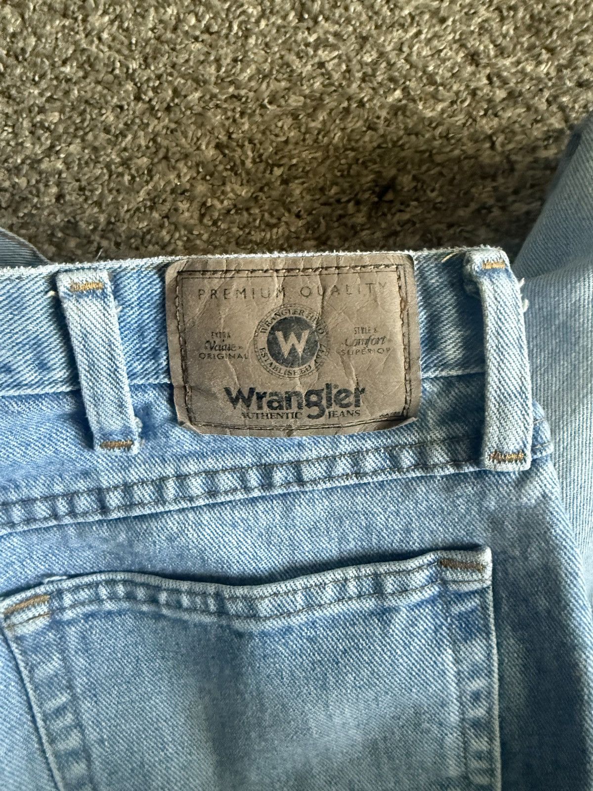 Vintage × Wrangler Wrangler denim faded Size US 36 / EU 52 - 4 Thumbnail