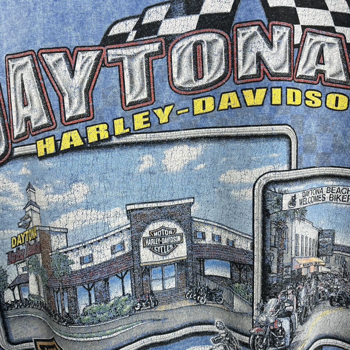 Harley Davidson Vintage Harley Davidson Daytona biker washed rare tee 2001 Size US XL / EU 56 / 4 - 9 Thumbnail