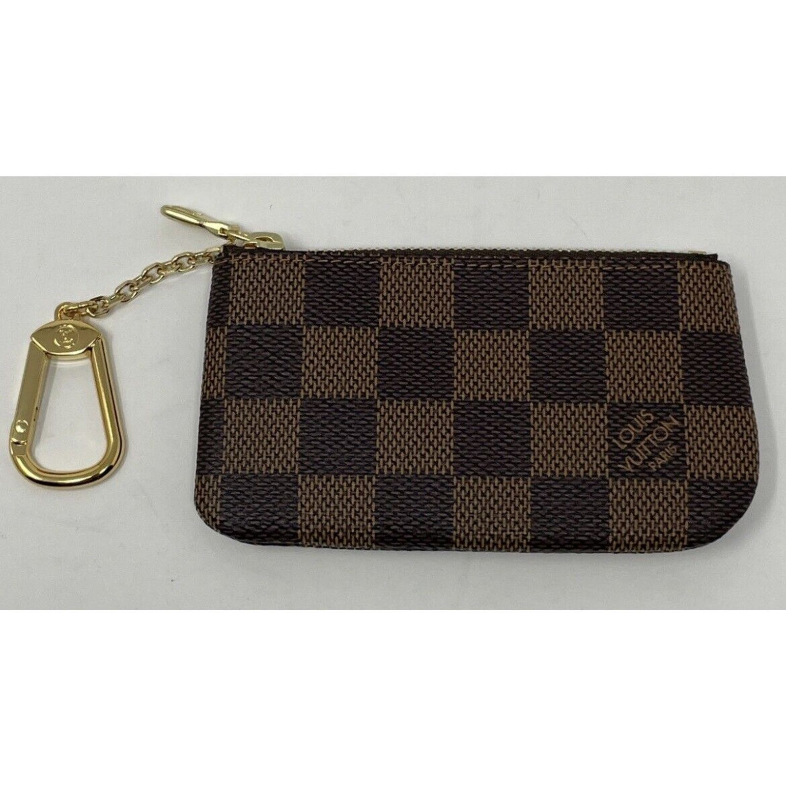 Louis Vuitton NEW LOUIS VUITTON Key Pouch Cles Damier Ebene Coin Card Size ONE SIZE - 7 Thumbnail
