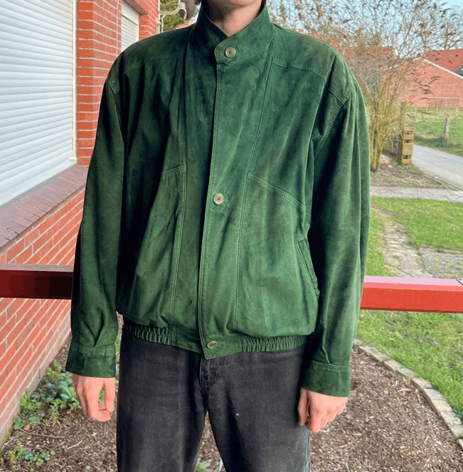 Pierre Cardin Pierre Cardin suede bomber jacket dark green vintage M–L Size US M / EU 48-50 / 2 - 2 Thumbnail