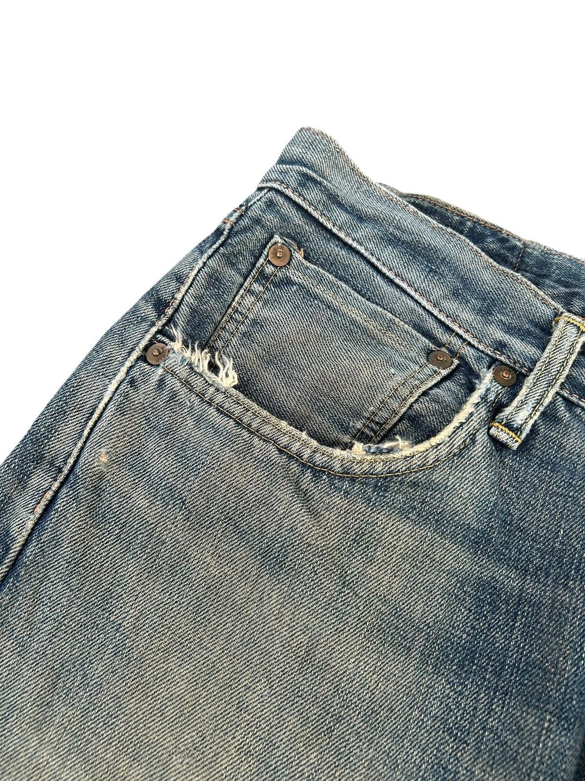 Kapital Vintage Edwin 505x Selvedge Distressed Denim Jeans Size US 34 / EU 50 - 7 Thumbnail