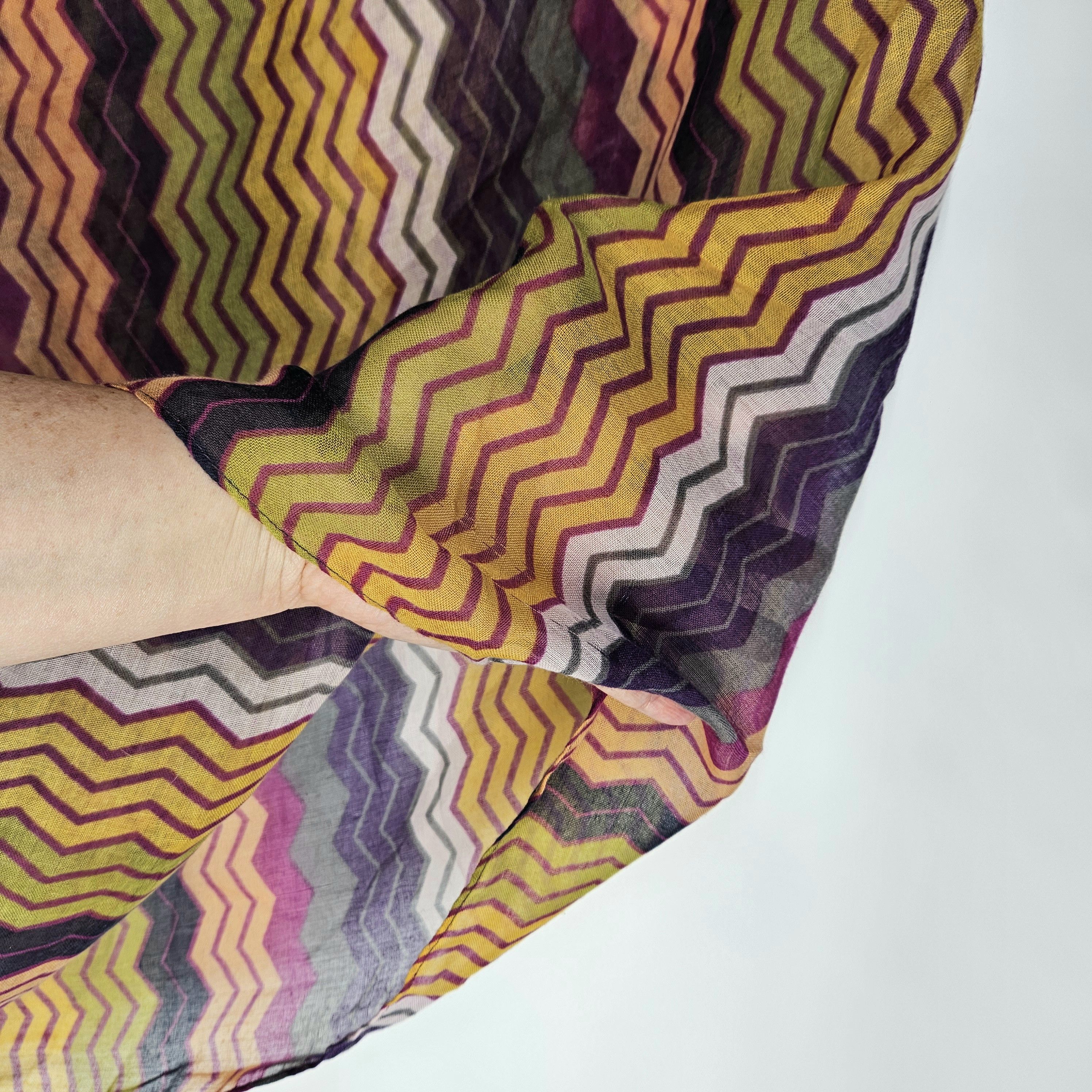 Other Natasha 74x36" Infinity Scarf Sarong Zig Zag Rainbow Jewel Size ONE SIZE - 9 Thumbnail