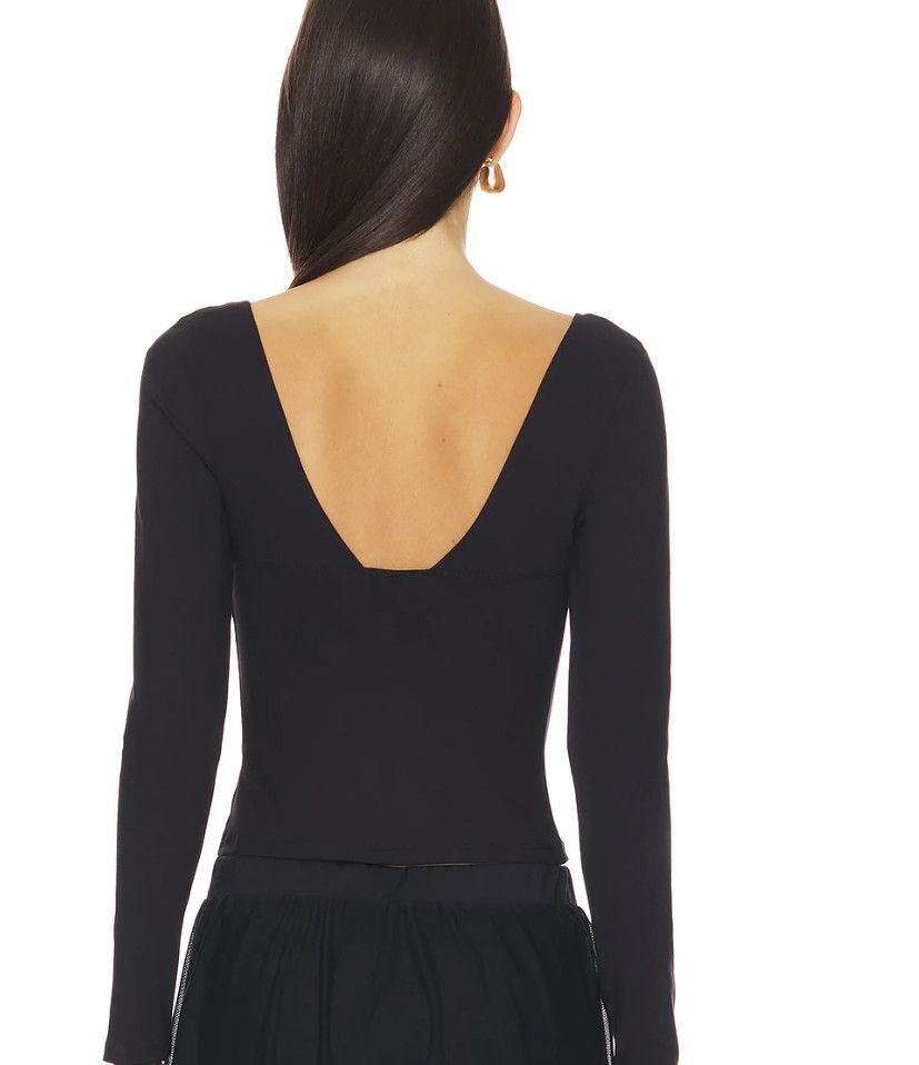 Free People Free People Duo Corset Long Sleeve Top Black ( S ) Size S / US 4 / IT 40 - 2 Thumbnail