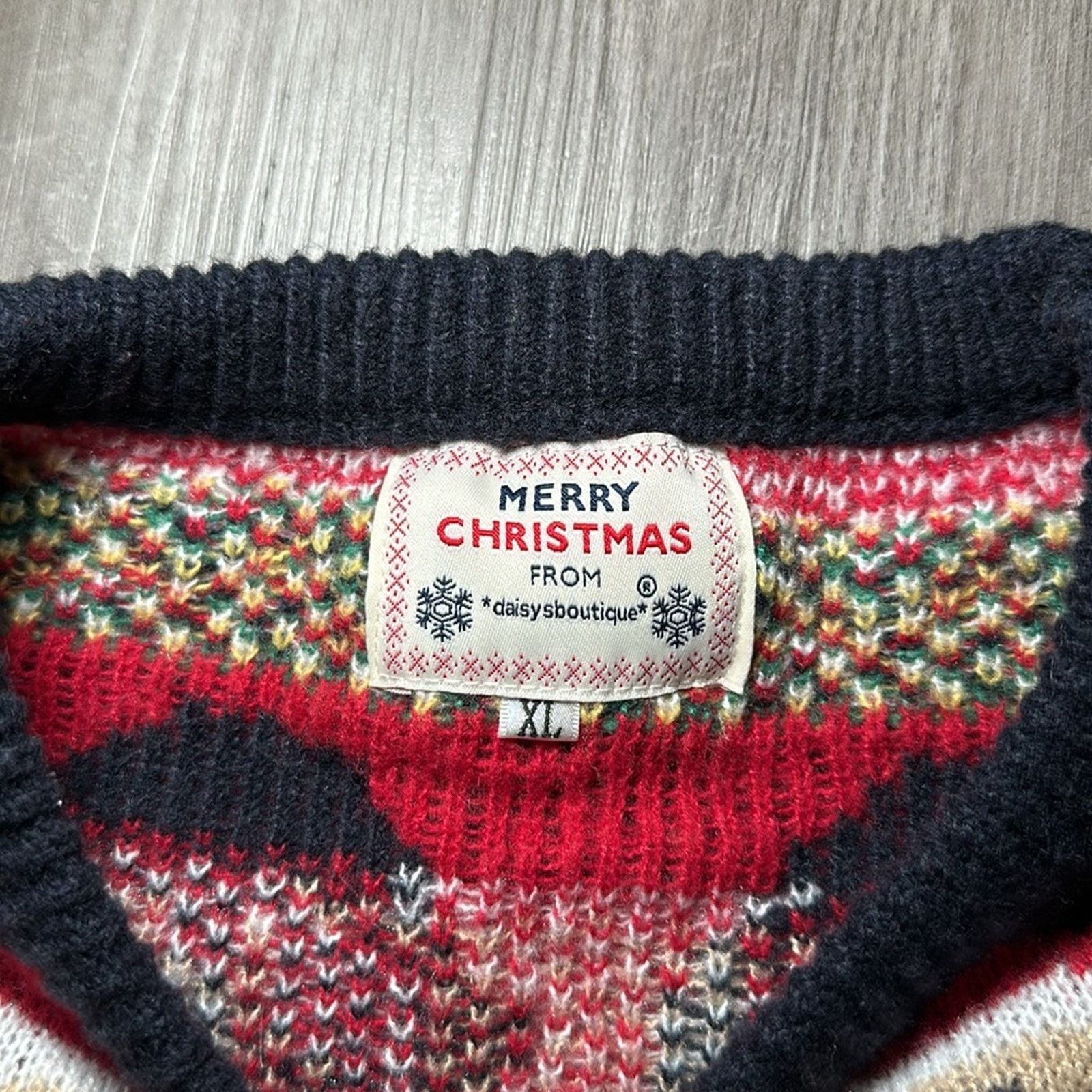 Other Daisy Boutique Merry Christmas Santa and Rudolph Sweater -XL Size US XL / EU 56 / 4 - 6 Thumbnail