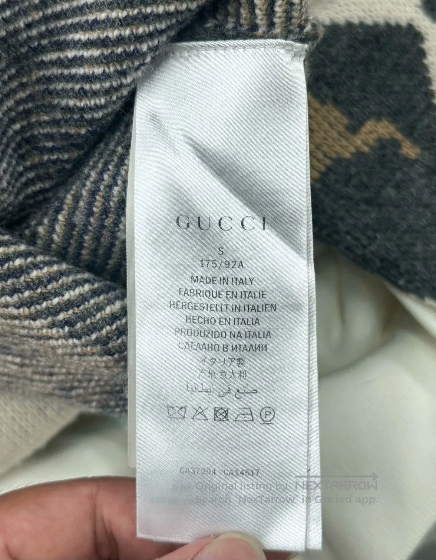 Gucci Guicci Gray and Black Diamond Full-Print Pony Logo Open Ca Size US S / EU 44-46 / 1 - 4 Thumbnail