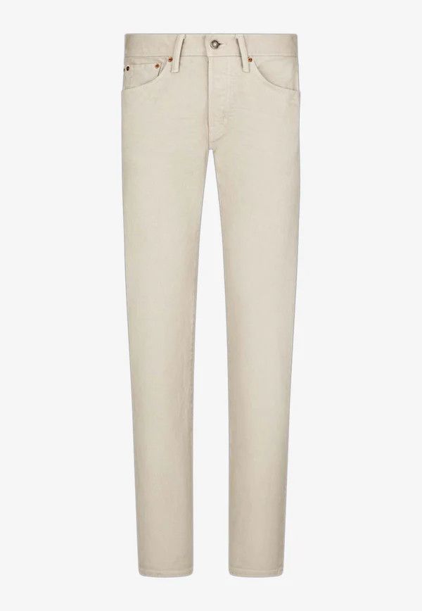 Tom Ford o1w1db10525 DPR001 Regular Jeans in Light Beige Size US 36 / EU 52 - 1 Thumbnail