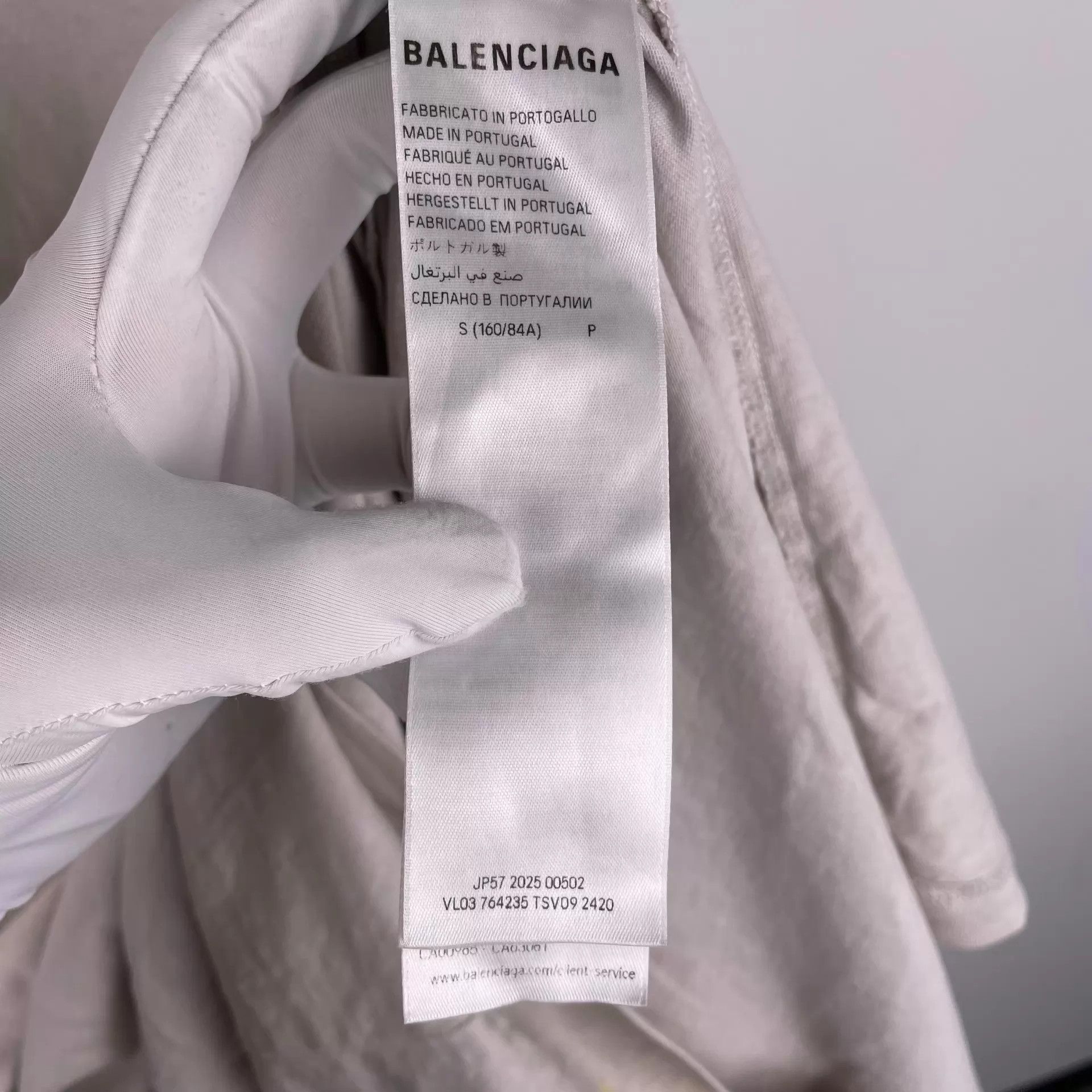 Balenciaga Balenciaga Men's Short Sleeve Tee Gray/Pink Logo S Size US S / EU 44-46 / 1 - 7 Thumbnail