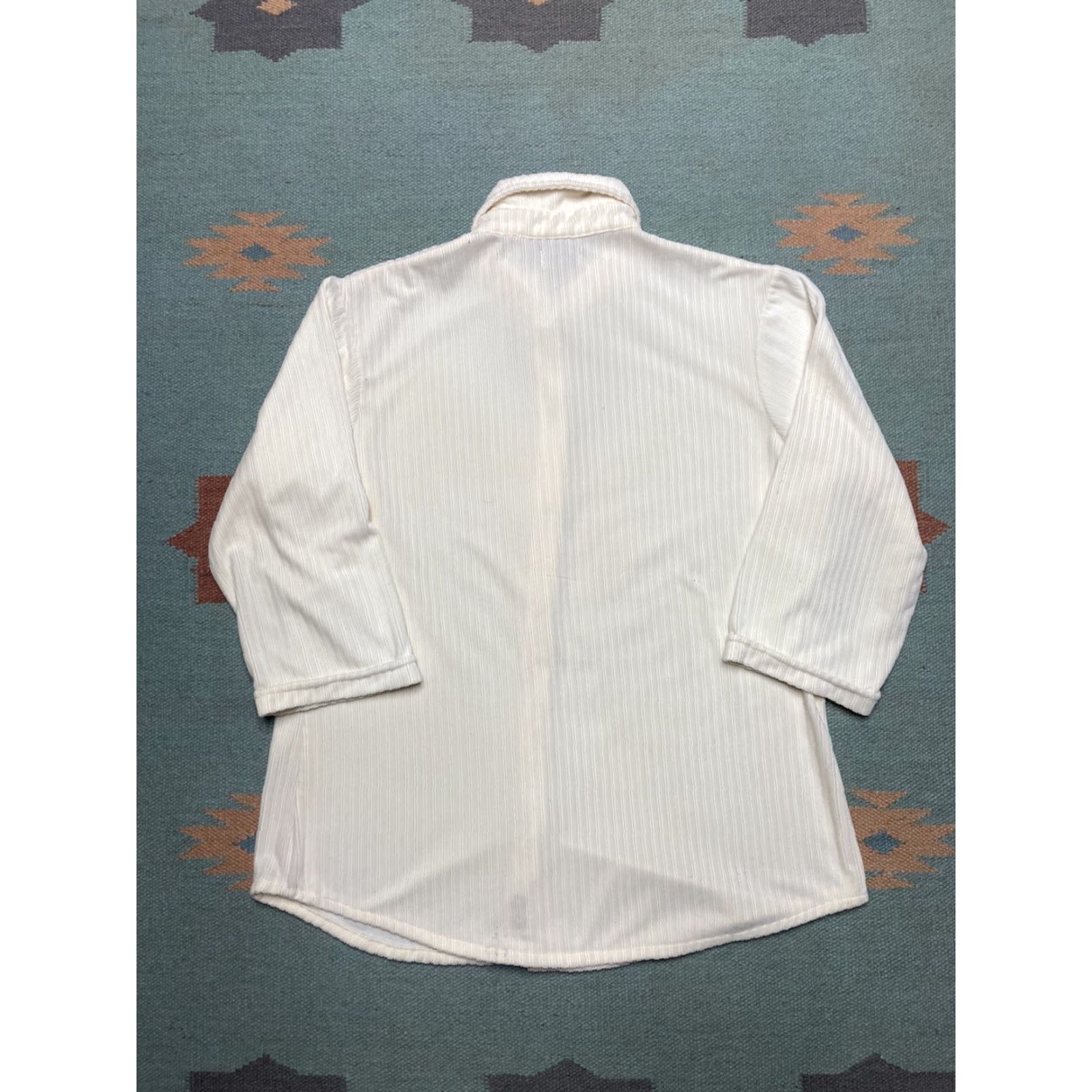 CLOT VINTAGE Beach Shirt Women Large White Terry Button-Up 70s 80s Kikomo Night Beach Night 70s 80s Size L / US 10 / IT 46 - 6 Thumbnail