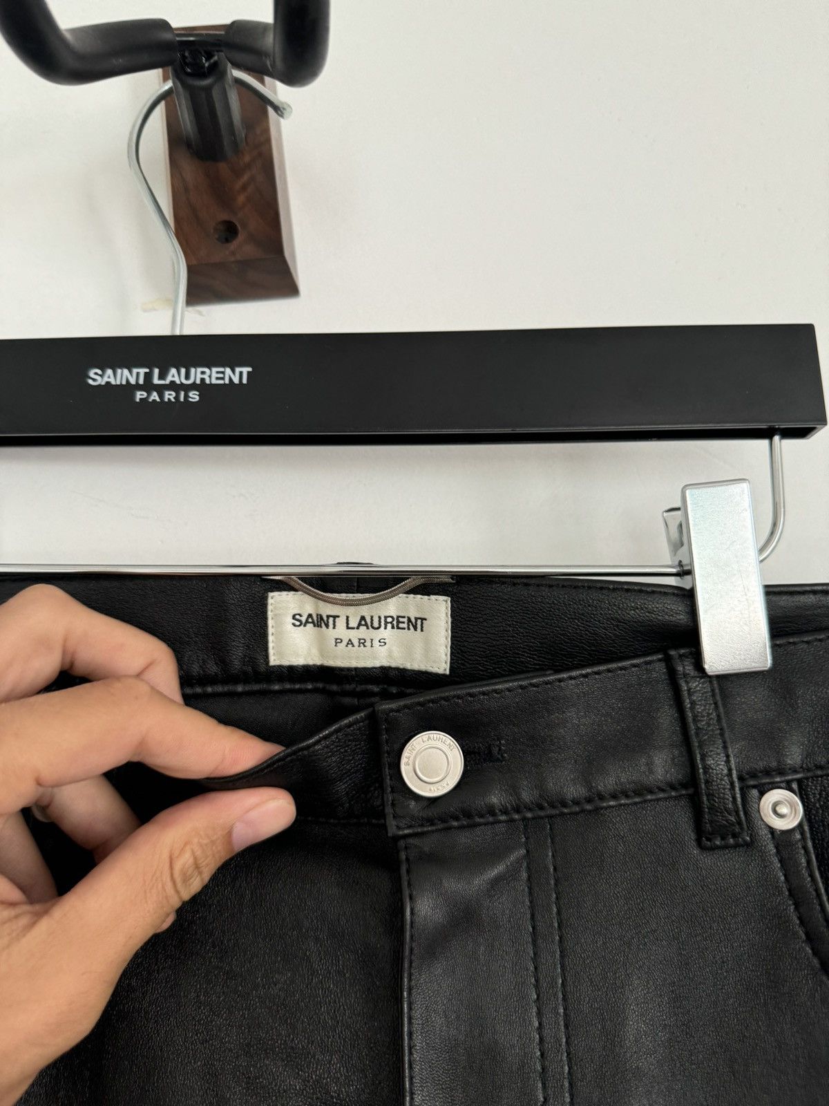 Saint Laurent Paris Lamb Leather Pants Size US 34 / EU 50 - 4 Thumbnail