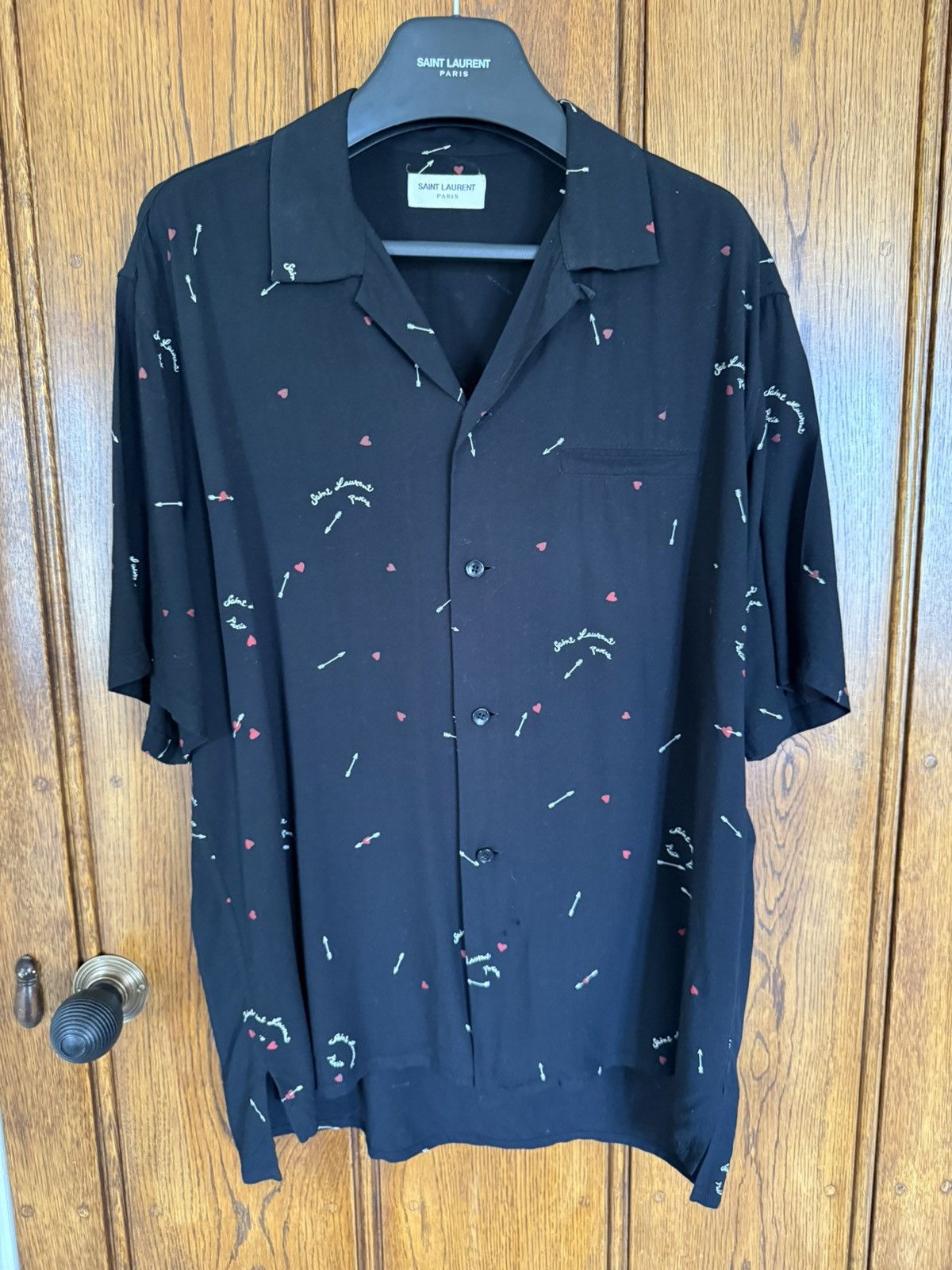 Saint Laurent Paris SS22 Saint Laurent short sleeve shirt heart