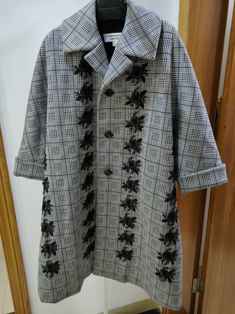 Comme des Garcons Comme Des Garcons Embroidered houndstooth coat Size S / US 4 / IT 40 - 5 Thumbnail