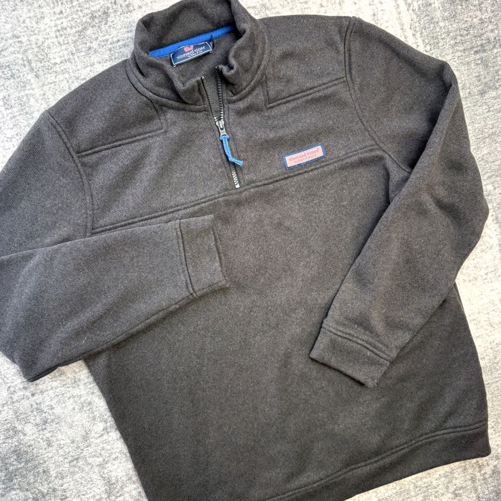 Vineyard Vines Vineyard Vines Shep Shirt Sweater L Charcoal Gray 1/4 Zip Mock Neck Pullover Men Size US L / EU 52-54 / 3 - 2 Thumbnail