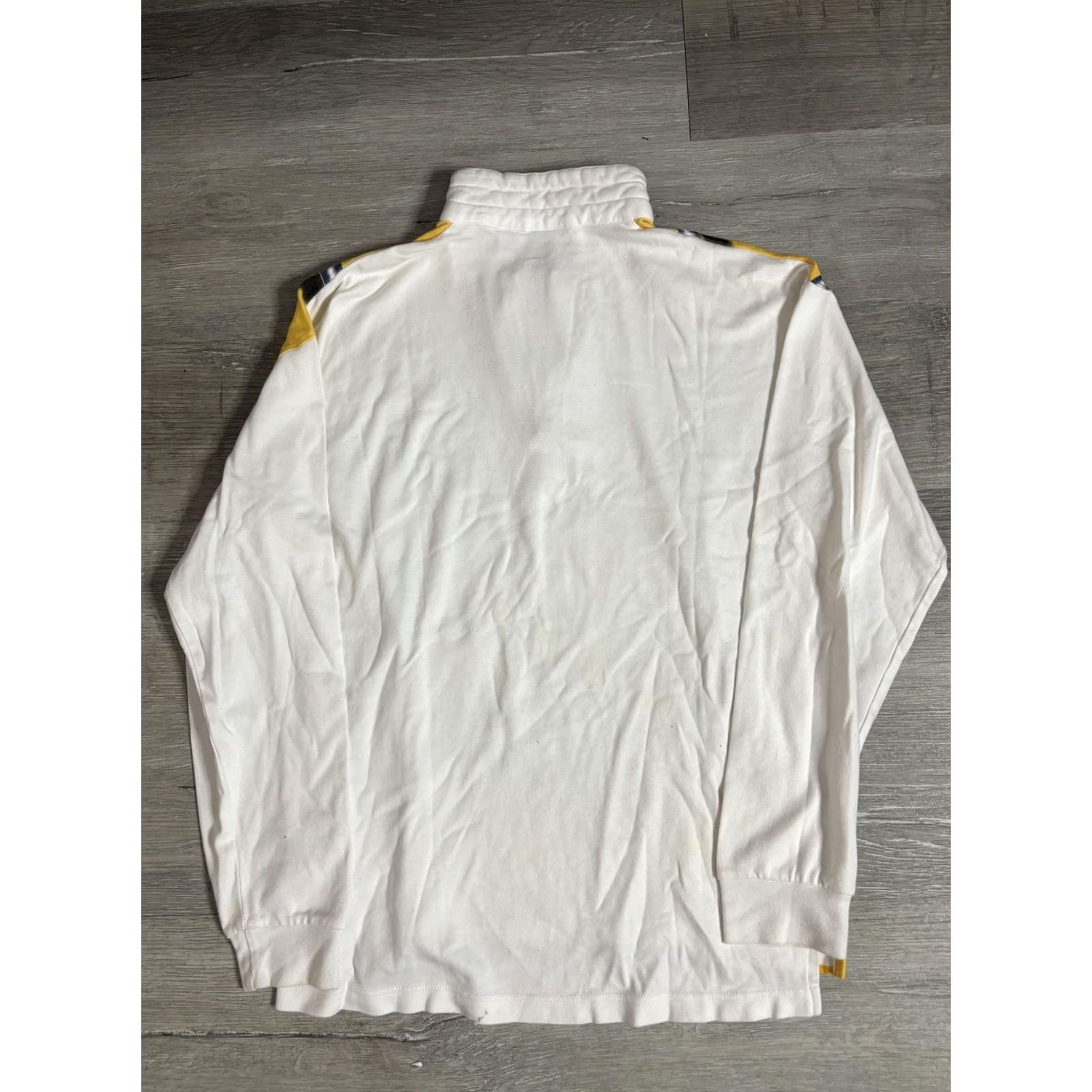 Spyder Spyder Shirt Mens L White Yellow 1/4 Zip Long Sleeve Ski Graphic Top Size US L / EU 52-54 / 3 - 4 Thumbnail