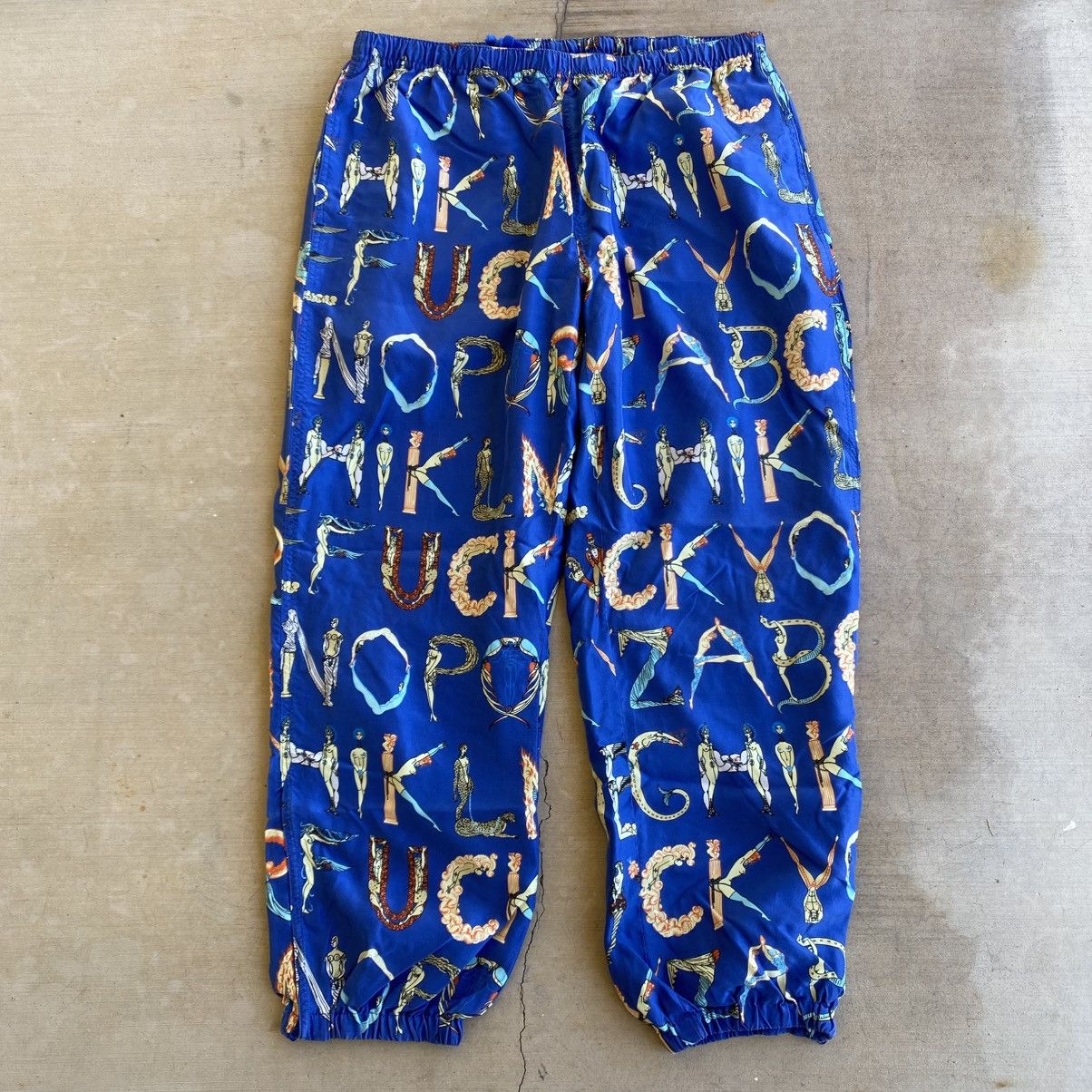 Supreme Supreme Alphabet Silk Pants Navy 2018 Large Size US 34 / EU 50 - 1 Thumbnail
