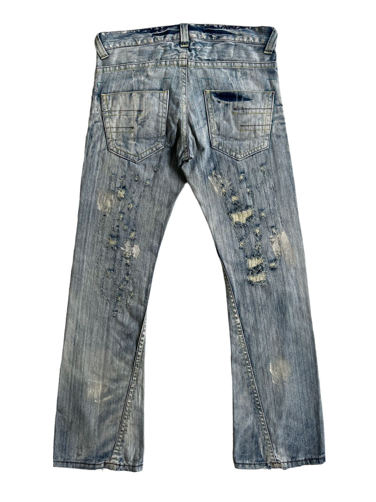 Japanese Brand Japanese Crazy Flare Ripped Distressed LGB Style Denim Size US 34 / EU 50 - 2 Thumbnail