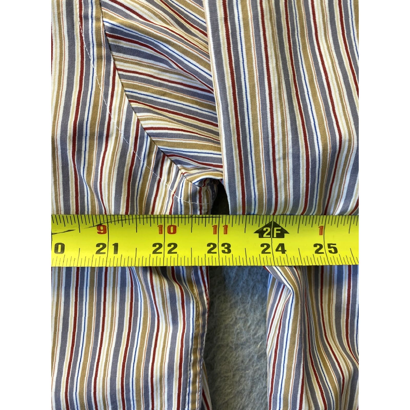 Tommy Hilfiger VINTAGE Tommy Hilfiger Button-Up Shirt Large Striped Brown Long Sleeve Casual Mens Size US L / EU 52-54 / 3 - 7 Thumbnail