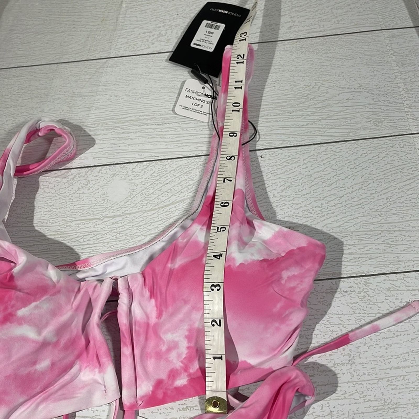 Fashion Nova Fashion Nova Cotton Candy Skies Tie Dye Bikini Set Large NWT Size ONE SIZE - 6 Thumbnail