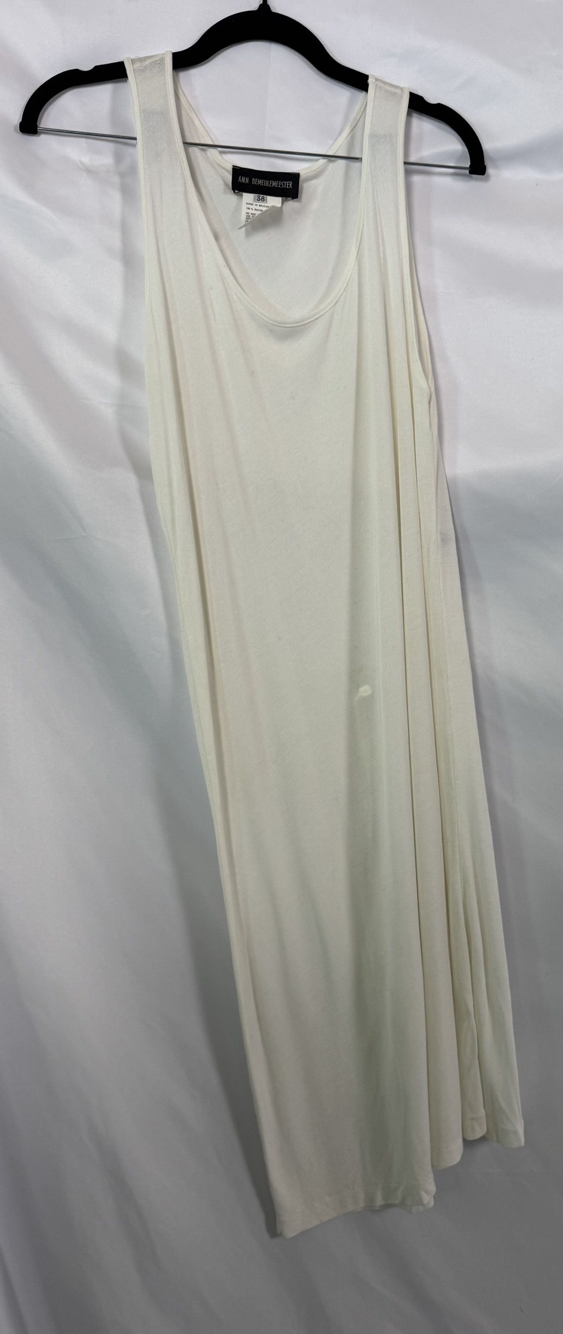 Ann Demeulemeester Ann Demeulemeester Ivory White Rayon Maxi Tank Dress Size 27" / US 4 / IT 40 - 1 Thumbnail