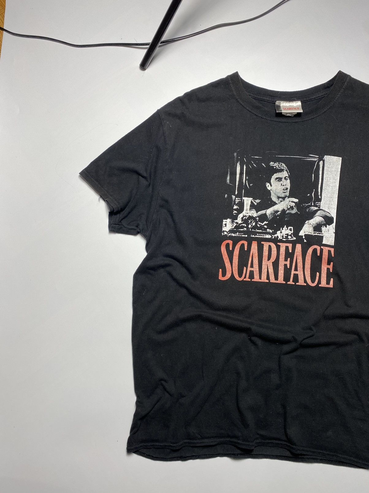 Vintage SCARFACE Tony Montana vintage t shirt heavy cotton Size US XL / EU 56 / 4 - 2 Thumbnail