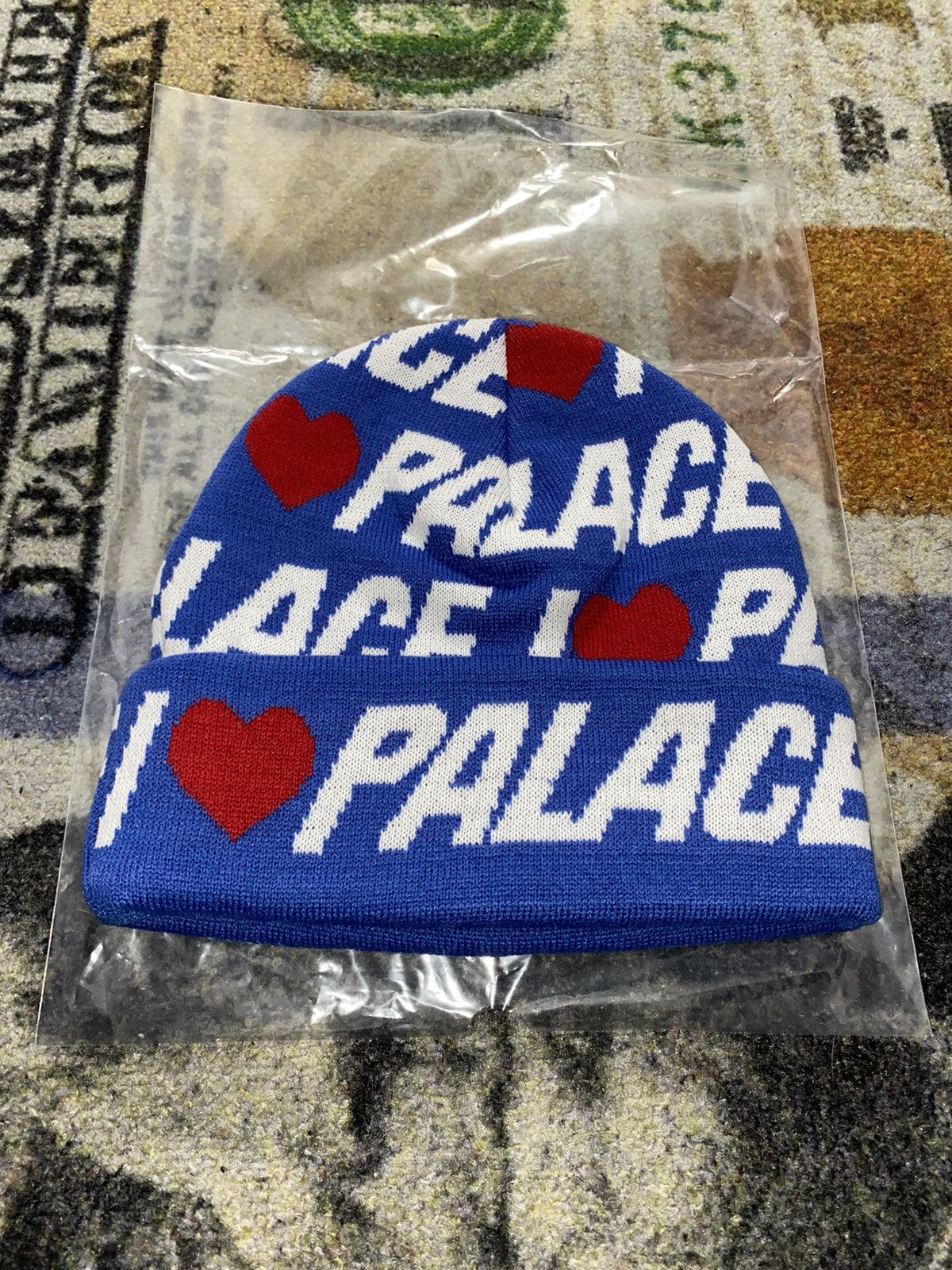 image of I Love Palace Beanie in Blue, Men's