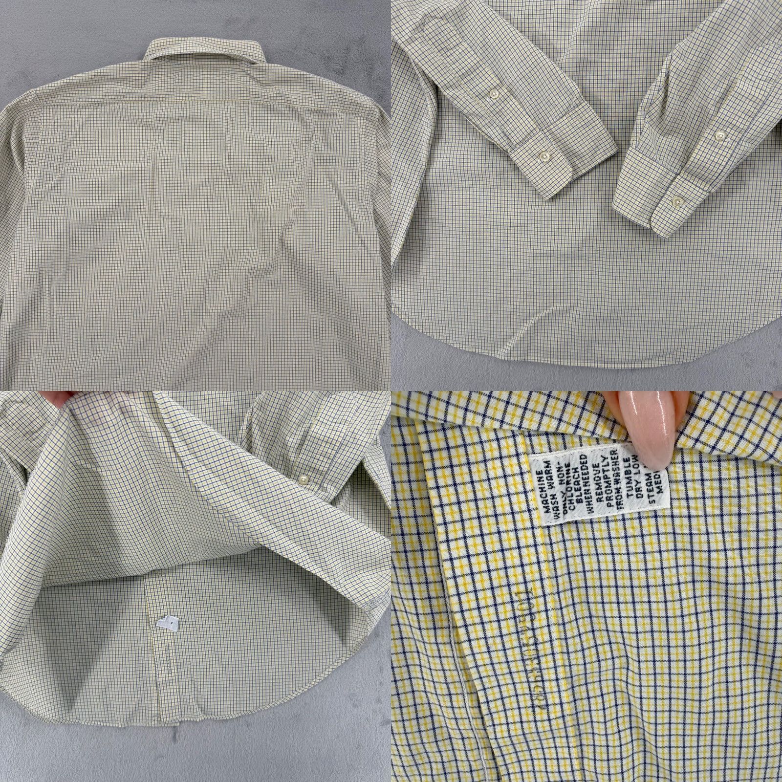Polo Ralph Lauren Polo Ralph Lauren Andrew Check Button-Down Shirt Cotton Mens Large Yellow Blue Pattern, Button-Down Collar, Long Sleeve, Vintage? No, Regular Fit Size US L / EU 52-54 / 3 - 8 Thumbnail