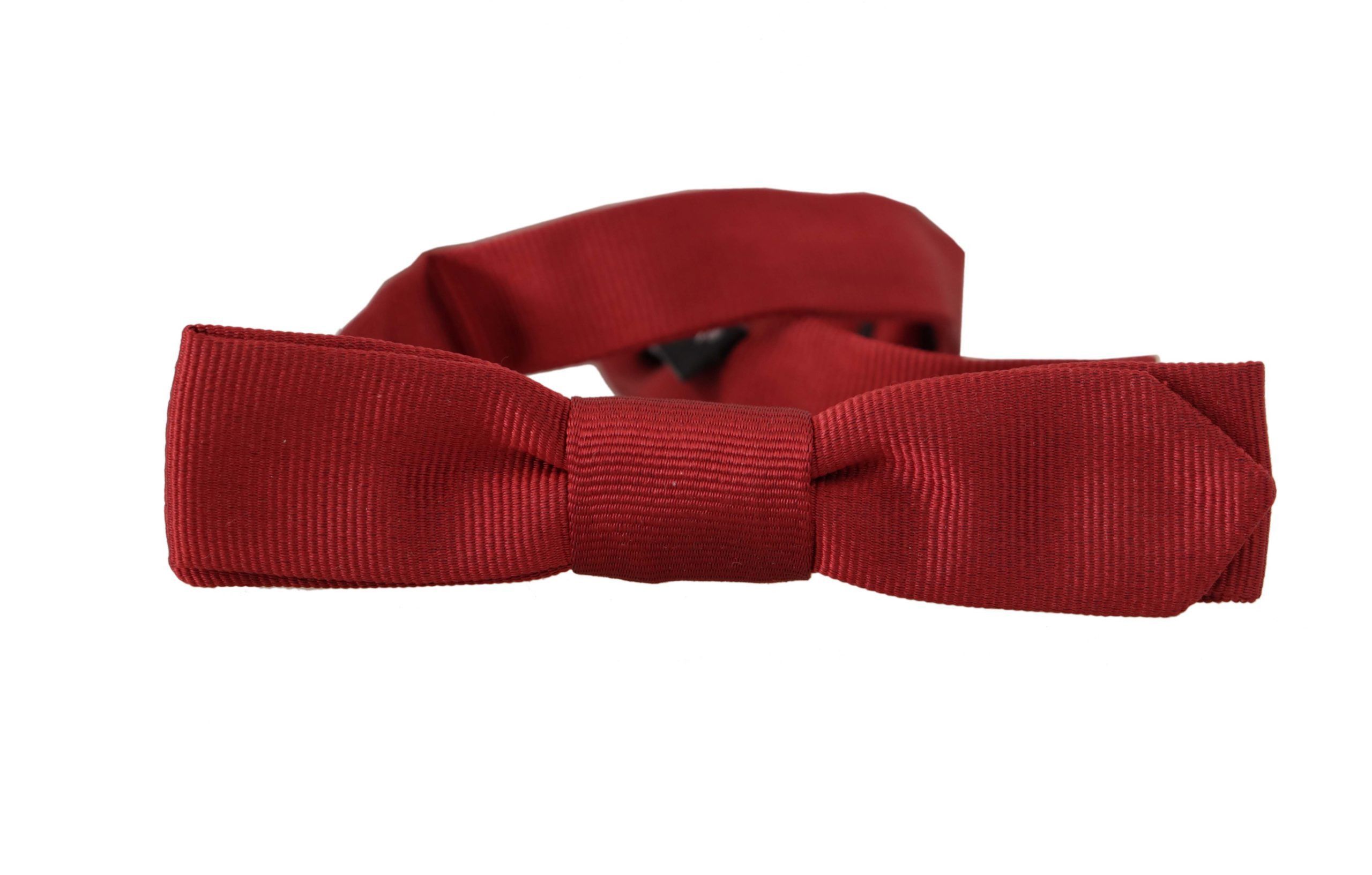 Dolce & Gabbana Elegant Red Silk Bow Men's Tie Size ONE SIZE - 1 Thumbnail