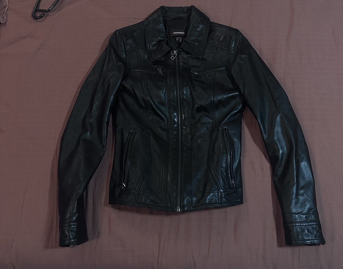 Danier DANIER Women's Black Leather Jacket Size XXS / US 00 / IT 34 - 1 Thumbnail