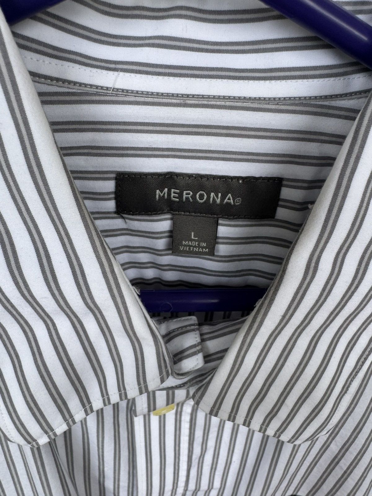 Merona Green n White Dress Shirt Size US L / EU 52-54 / 3 - 4 Thumbnail
