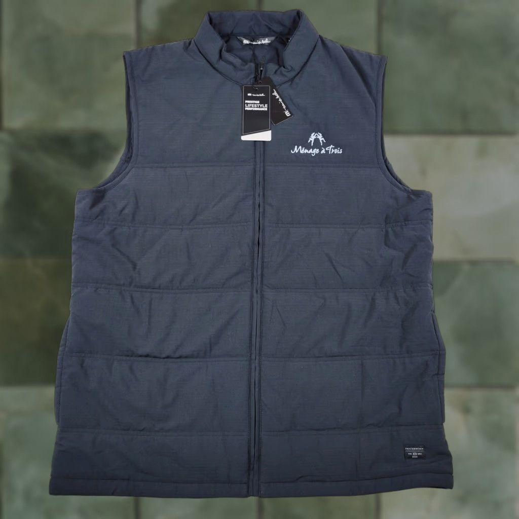 TravisMathew TRAVIS MATHEW Puffer Vest Mens XL Black Full Zip Golf Size US XL / EU 56 / 4 - 1 Thumbnail