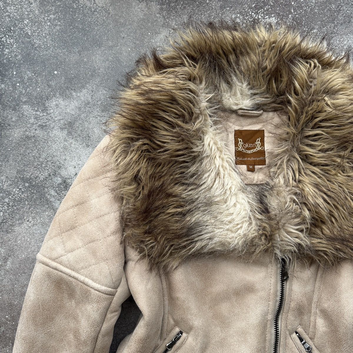 Hysteric Glamour Vintage Y2K Faux Fur Biker Style Shearling Aviator Jacket Size M / US 6-8 / IT 42-44 - 3 Thumbnail