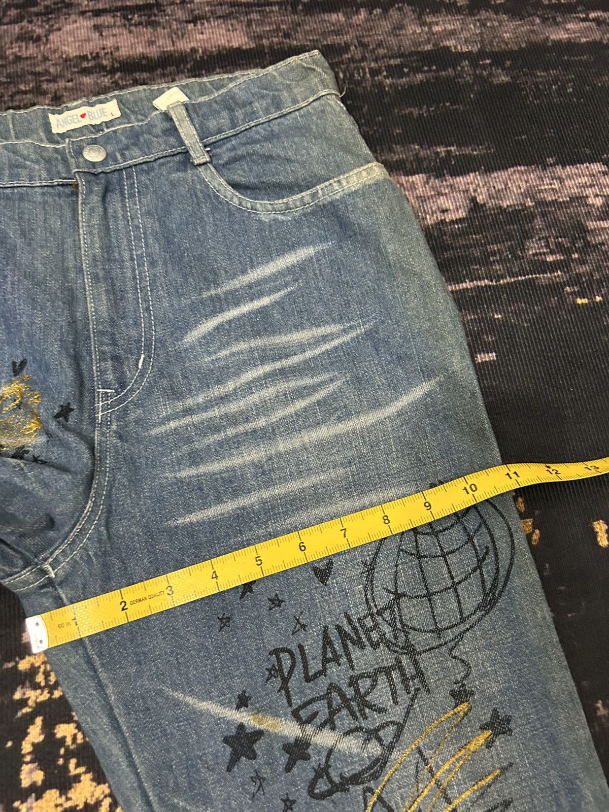 Angel Blue Vintage Angel Blue Claw Mark Faded Flare Jeans Size US 28 / EU 44 - 21 Thumbnail