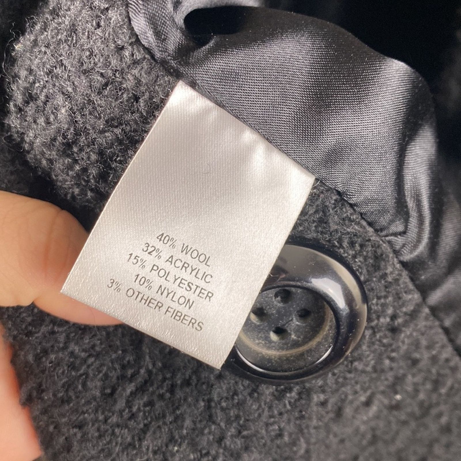 Other FLEURETTE Stand Collar Lined Italian Wool Coat Black SZ.4 Size S / US 4 / IT 40 - 7 Thumbnail