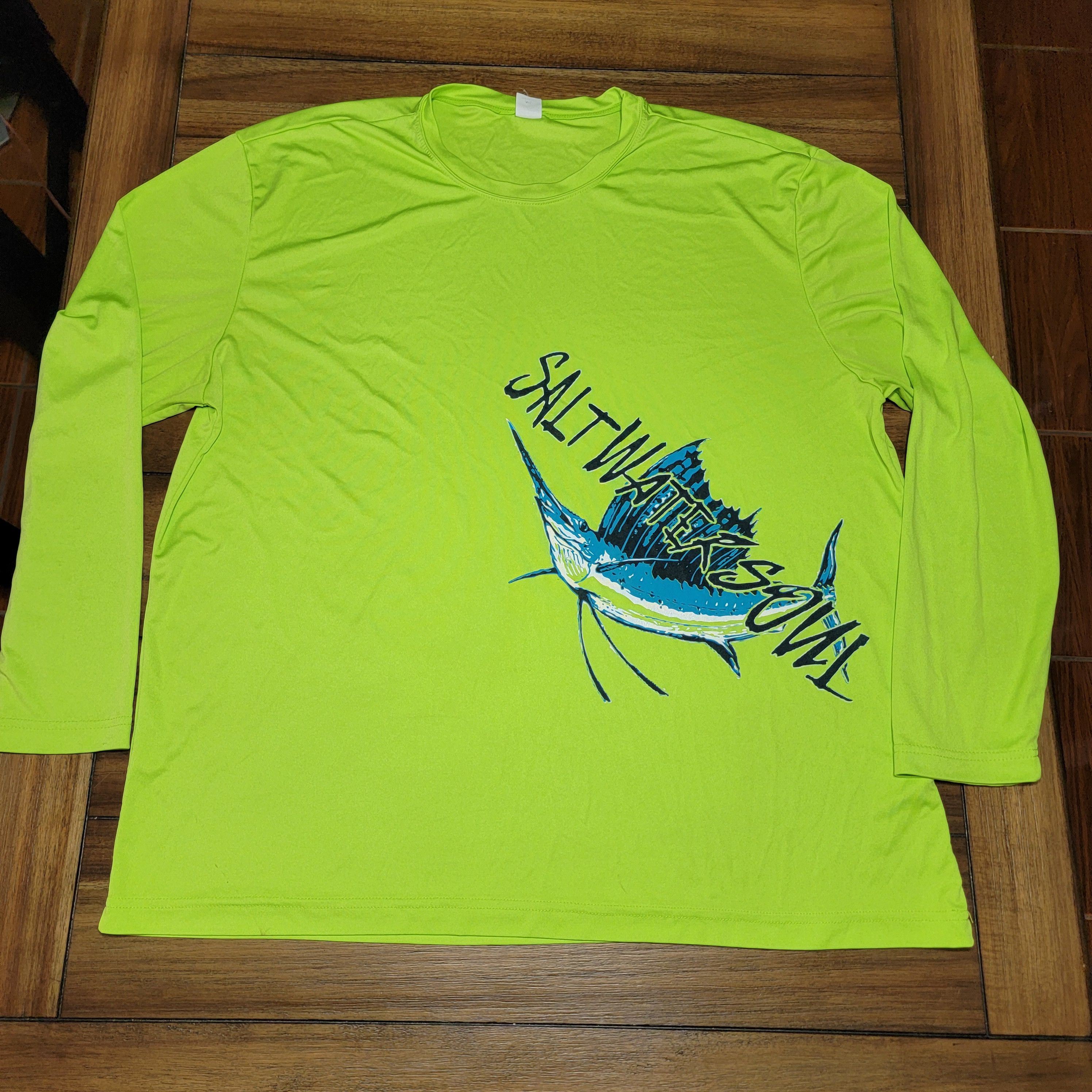 Other Salt Water Soul LS Green Unisex Tee - Size 2XL Size US XXL / EU 58 / 5 - 1 Thumbnail