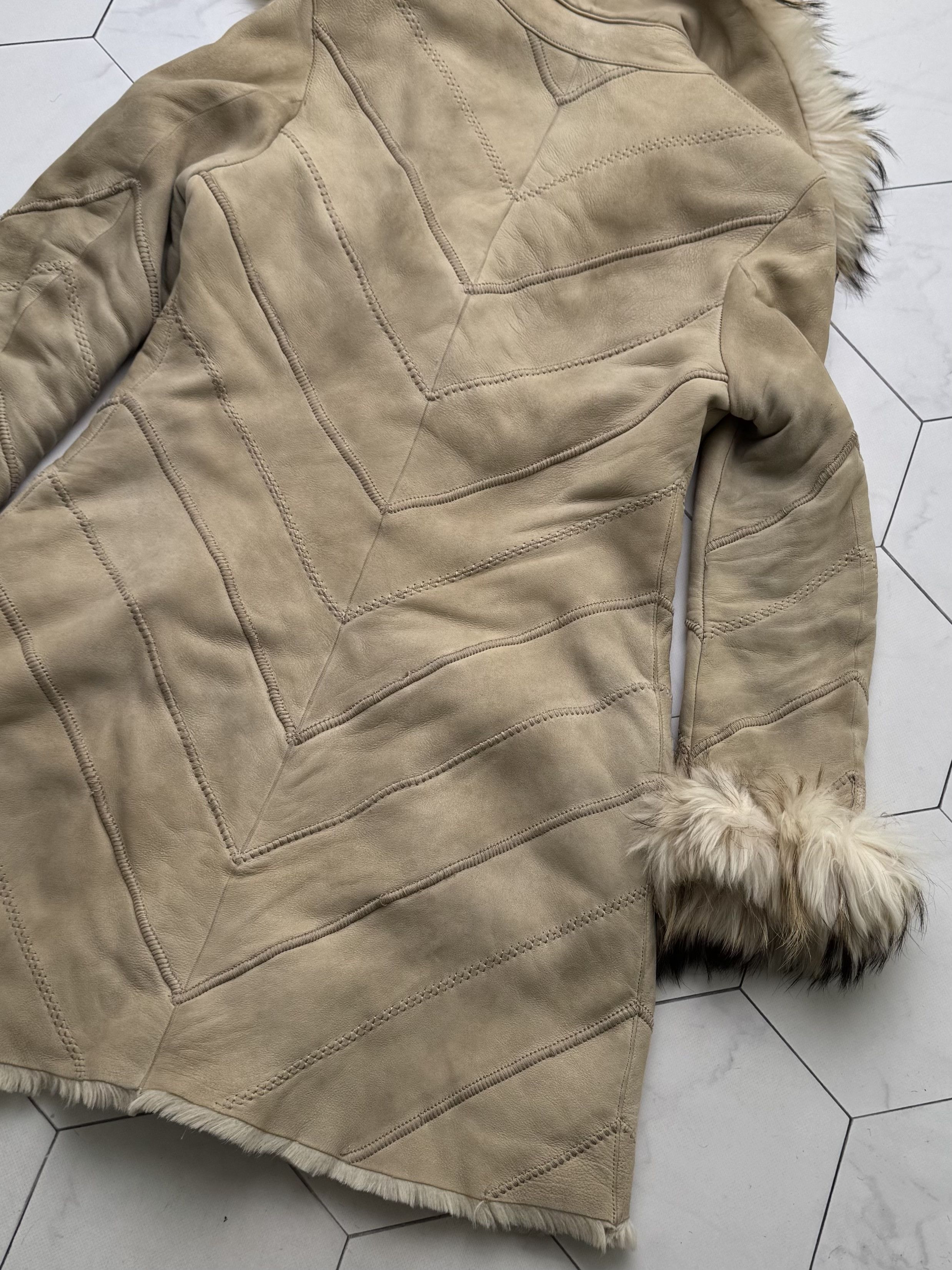Vintage Vintage Real Sheepskin Coat Shearling Hooded Leather Coat Size M / US 6-8 / IT 42-44 - 15 Thumbnail
