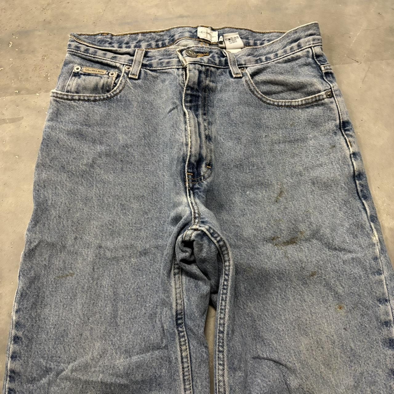Calvin Klein × Vintage Crazy Vintage Y2K/2000s Light Wash Calvin Klein Essential Denim Jeans! Size US 30 / EU 46 - 5 Thumbnail