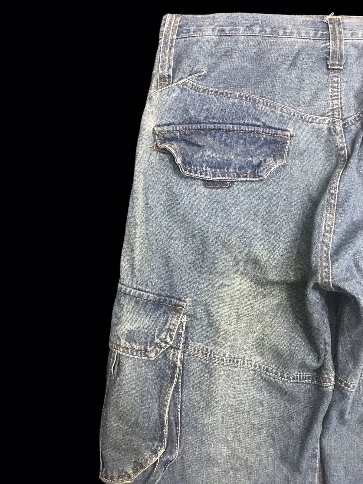 Vintage 💥WIDE BAGGY💥ARCHIVAL EXIT 3D POCKETS CARGO DENIM F358 Size US 32 / EU 48 - 12 Thumbnail