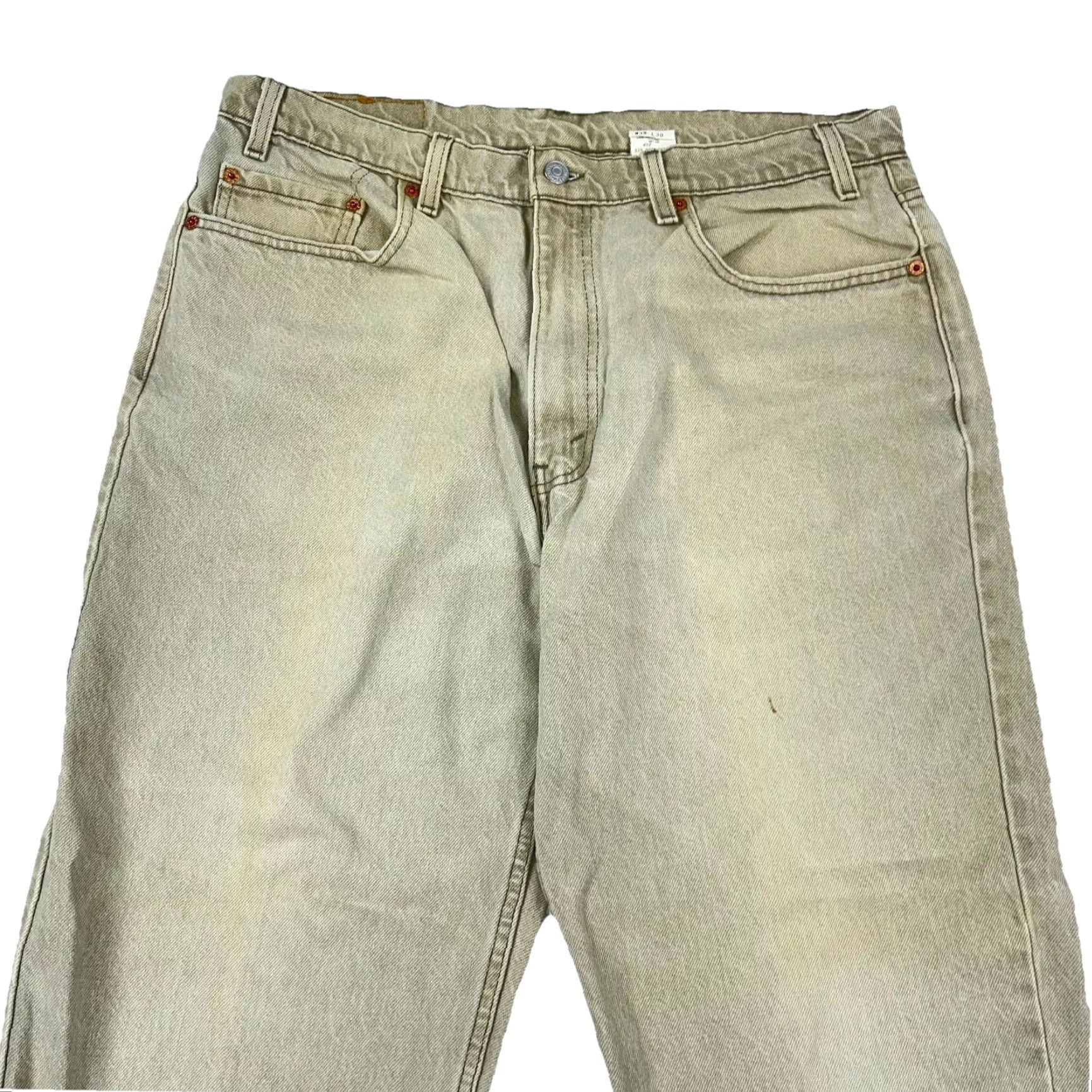Levi's VINTAGE Levi's Jeans Men 38x30 550 Relaxed Fit Tan Blue 90s USA Denim Cotton 5-Pocket Mens Jeans Size US 38 / EU 54 - 4 Thumbnail