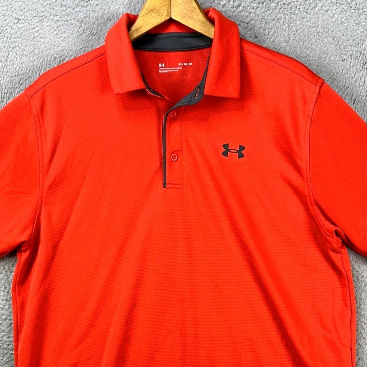 Under Armour Under Armour Golf Polo Shirt Mens XL Orange Short Sleeve Athletic Logo Rugby Polo Size US XL / EU 56 / 4 - 2 Thumbnail