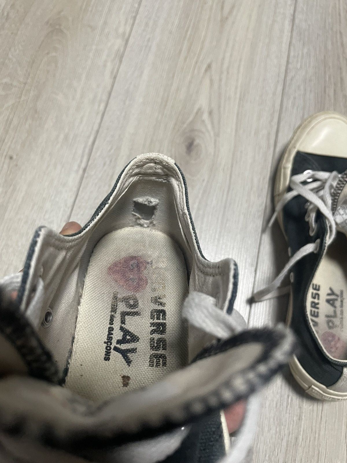 Comme des Garcons Comme des Garçons x Converse Play Black Low Sneakers US 6 Size US 6 / EU 39 - 24 Thumbnail