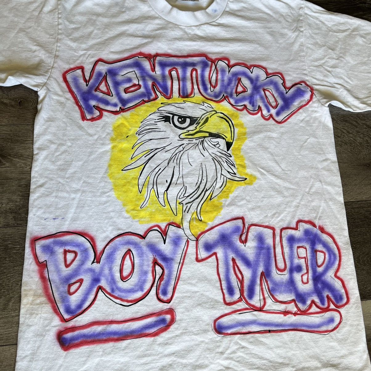 Kentucky Boy Tyler Kentucky Boy Tyler KBT Airbrushed Eagle Graphic Logo T Shirt Size US L / EU 52-54 / 3 - 3 Thumbnail