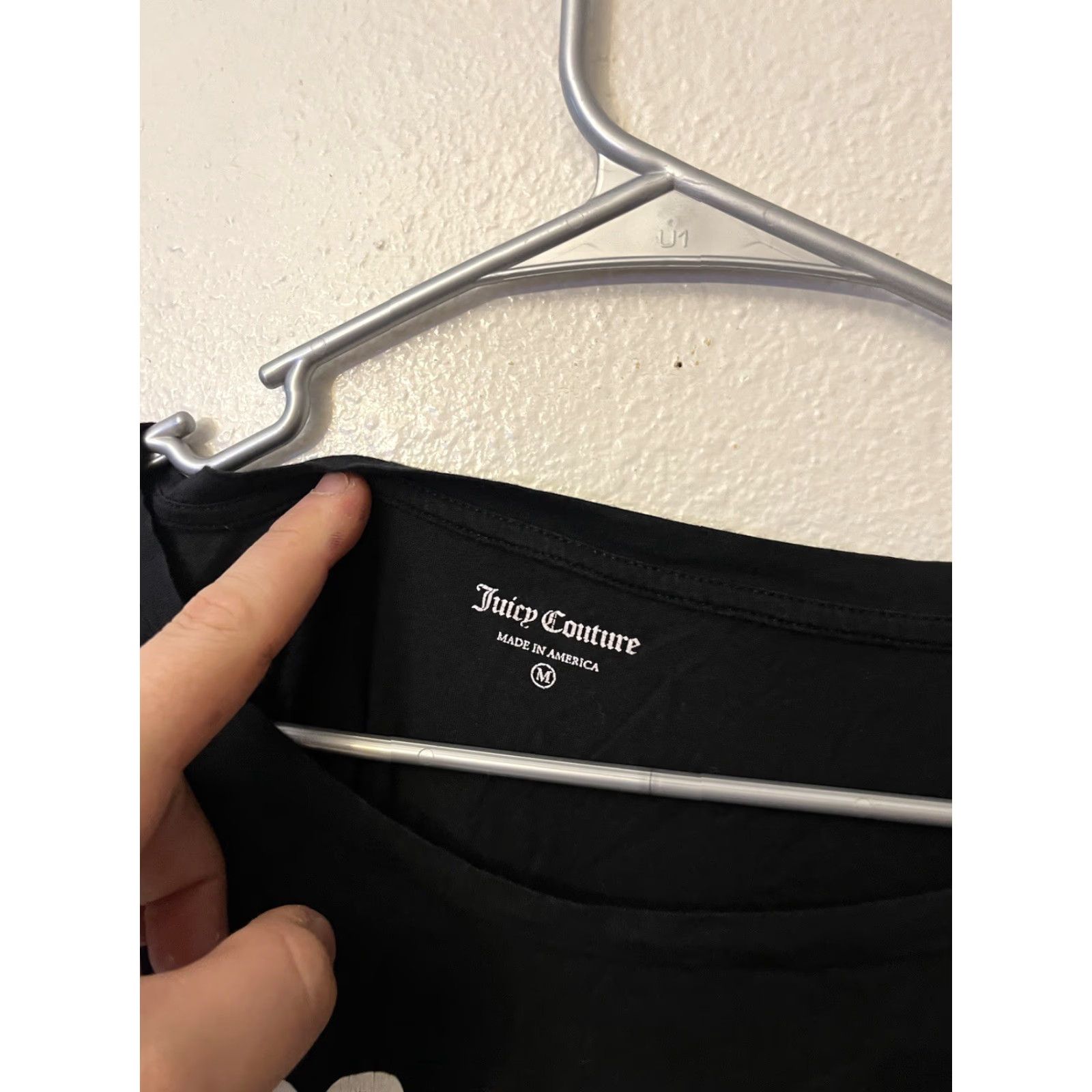 Juicy Couture VINTAGE Juicy Couture JUICY Womens T-Shirt Black 100% Cotton Short Sleeve Round Neck Pullover Logo Casual Regular M Womens Size M / US 6-8 / IT 42-44 - 3 Thumbnail