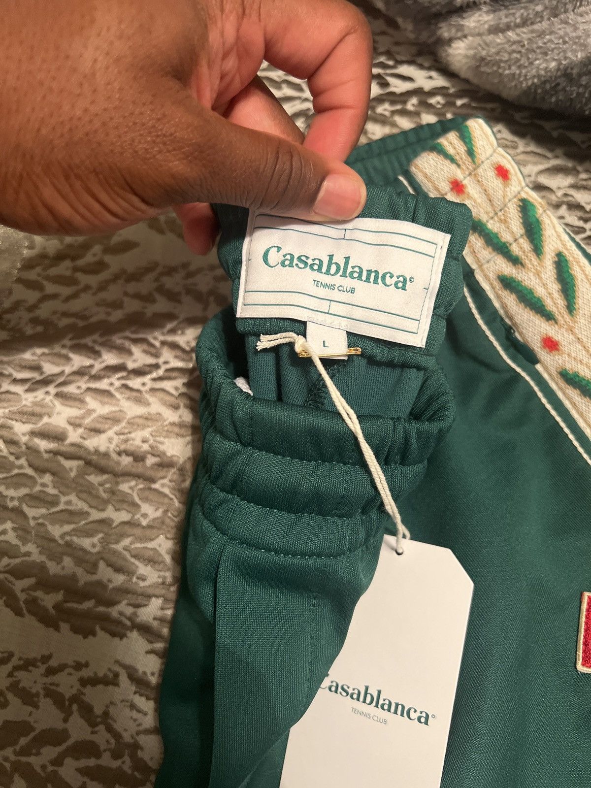 image of Casablanca Laurel Track Pants in Green, Men's (Size 34)