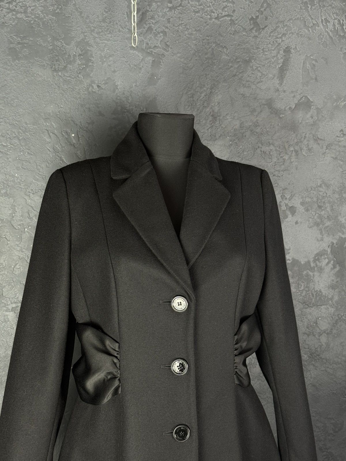 Love Moschino Love Moschino Black Wool Jackets & Women's Coat Size M / US 6-8 / IT 42-44 - 3 Thumbnail