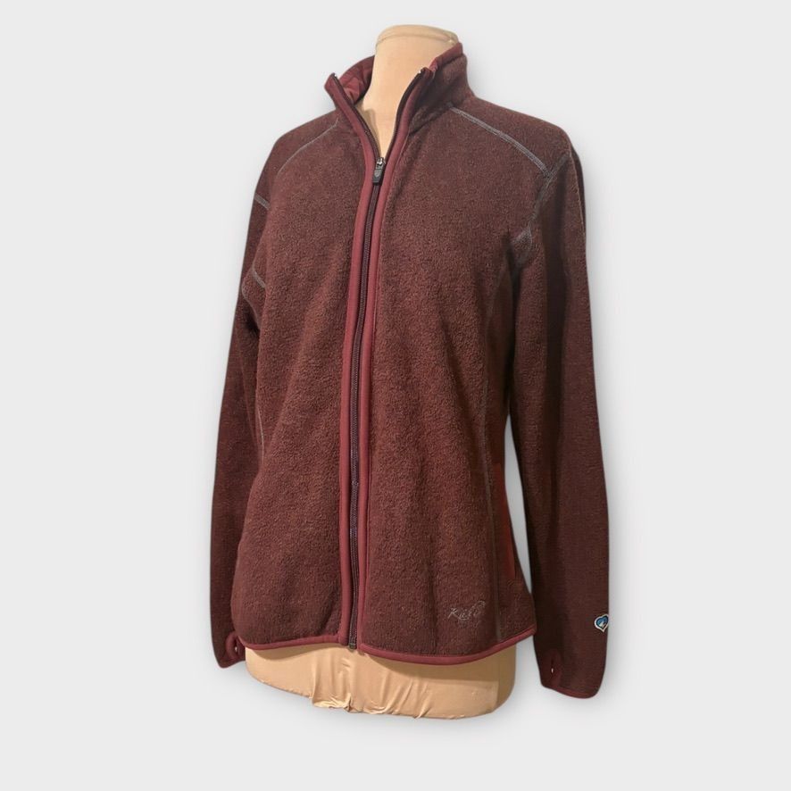 Kuhl Kuhl Alfpaca Fleece Jacket L Full Zip Sherpa Burgundy Red EU Size L / US 10 / IT 46 - 1 Thumbnail