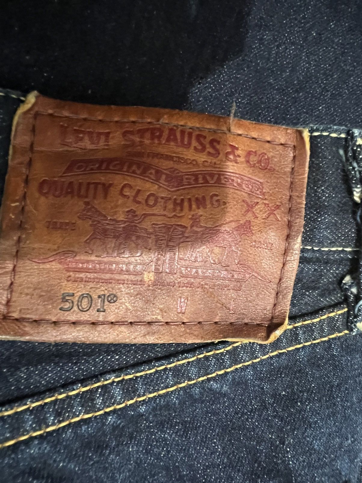Levi's Levis 501xx selvedge denim jeans Size US 32 / EU 48 - 3 Thumbnail