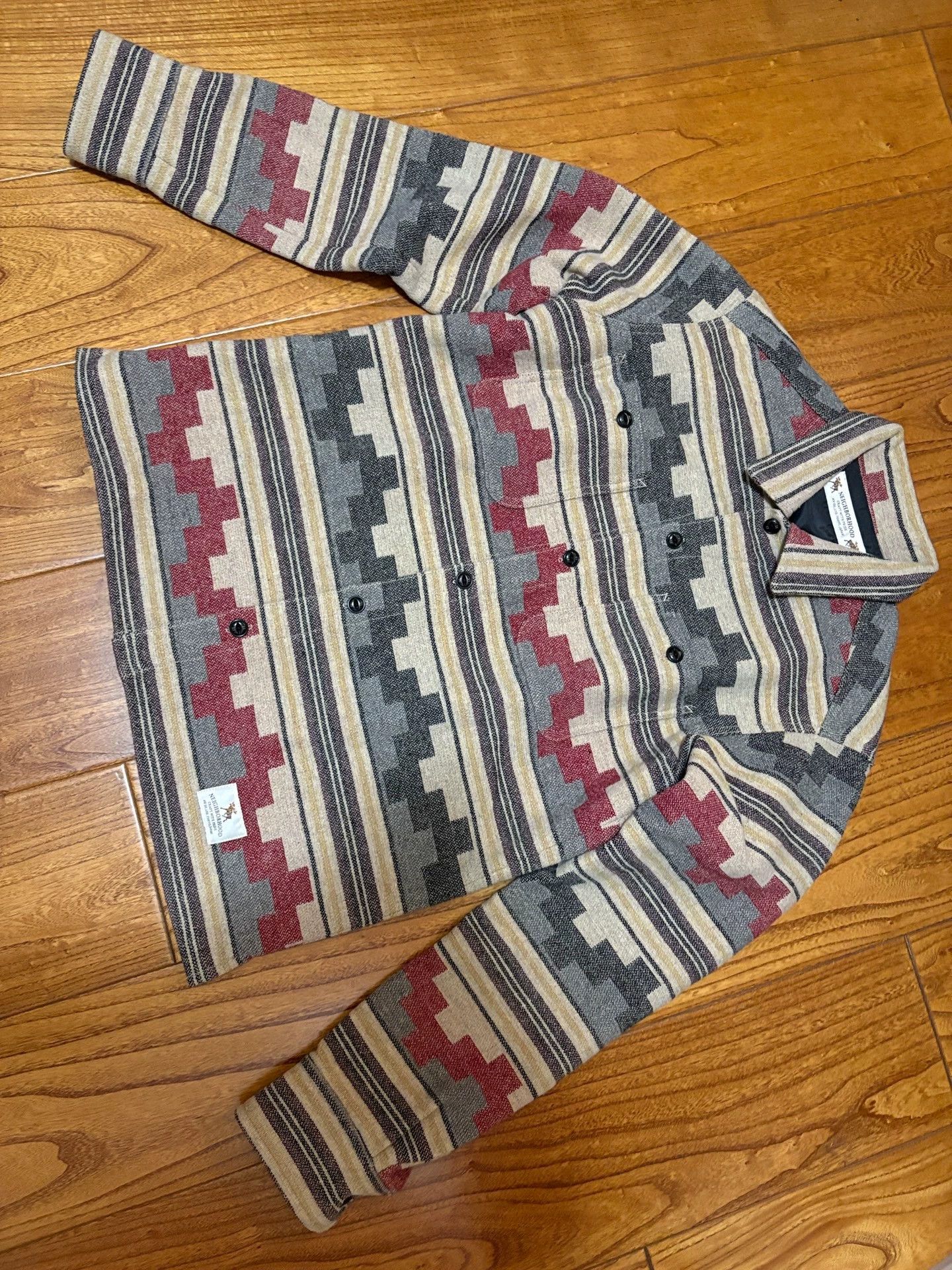Neighborhood NEIGHBORHOOD TIPI Indian Vtg Jkt M Wool Blend 15AW Size US M / EU 48-50 / 2 - 6 Thumbnail
