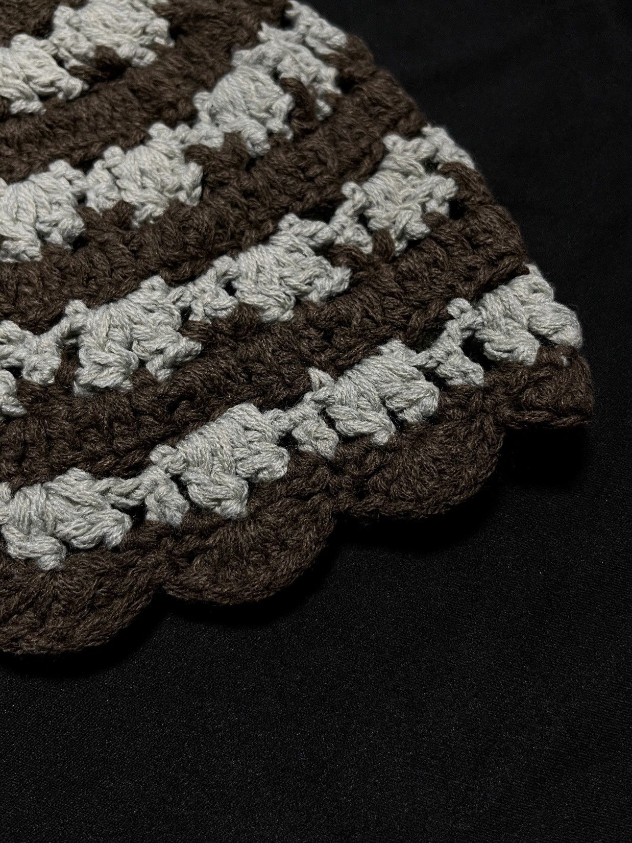 Japanese Brand × Vintage Crochet Pattern Hat No Cuff Winter Beanie OS Size ONE SIZE - 3 Thumbnail
