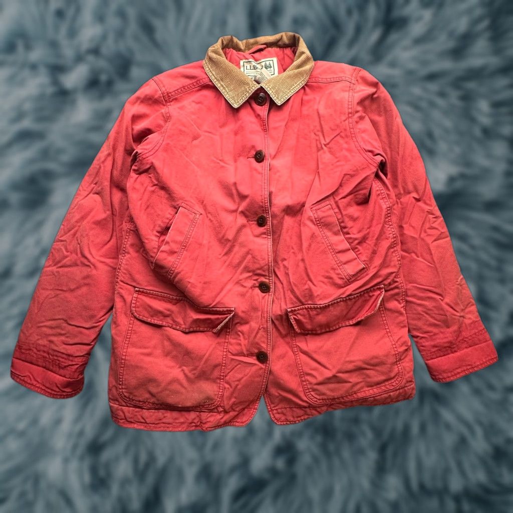 Vintage VINTAGE LL Bean Adirondack Quilt Lined Chore Barn Coat Womens Large Pink (No Vintage) Size L / US 10 / IT 46 - 1 Thumbnail